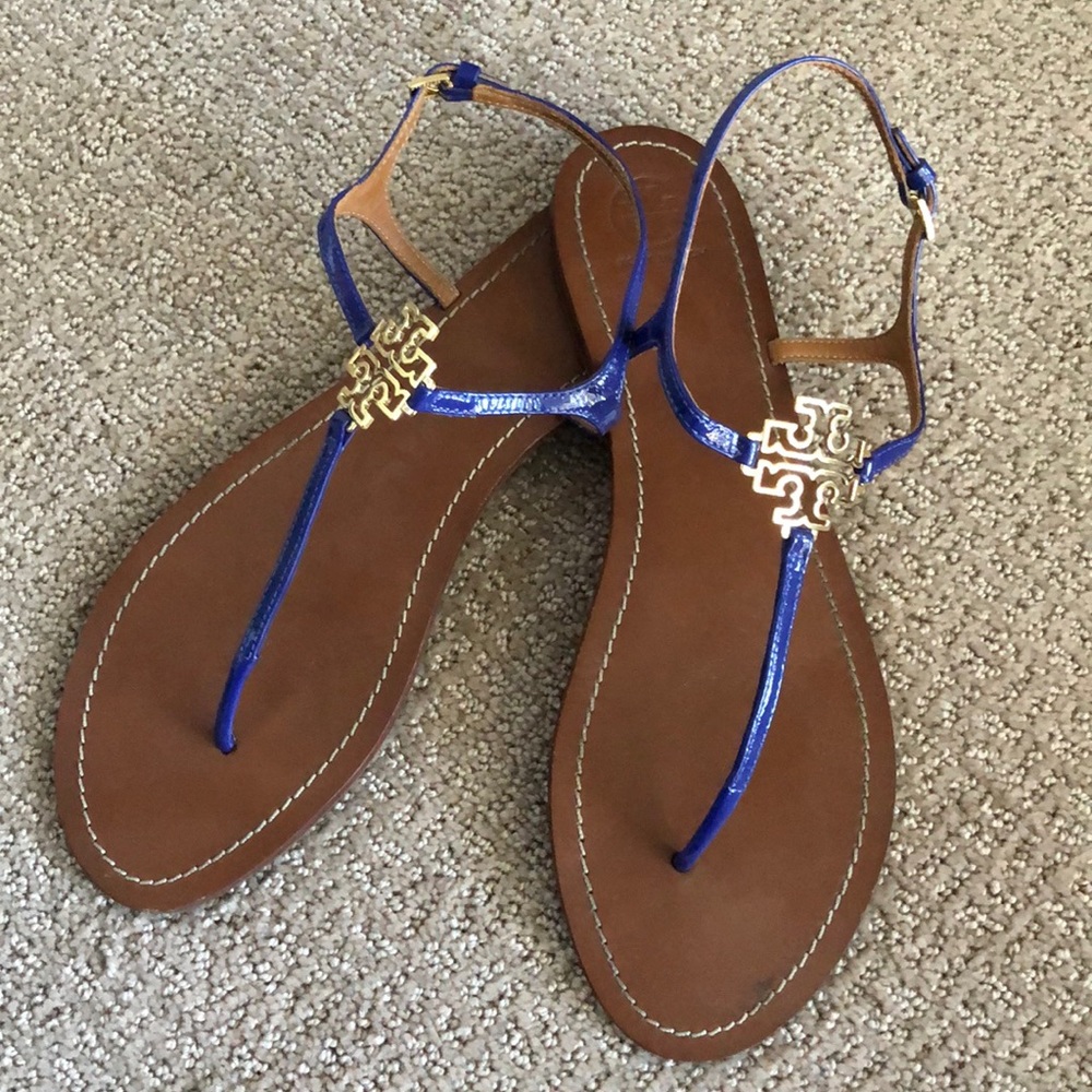 Tory Burch Blue T-Strap Sandal - 12M